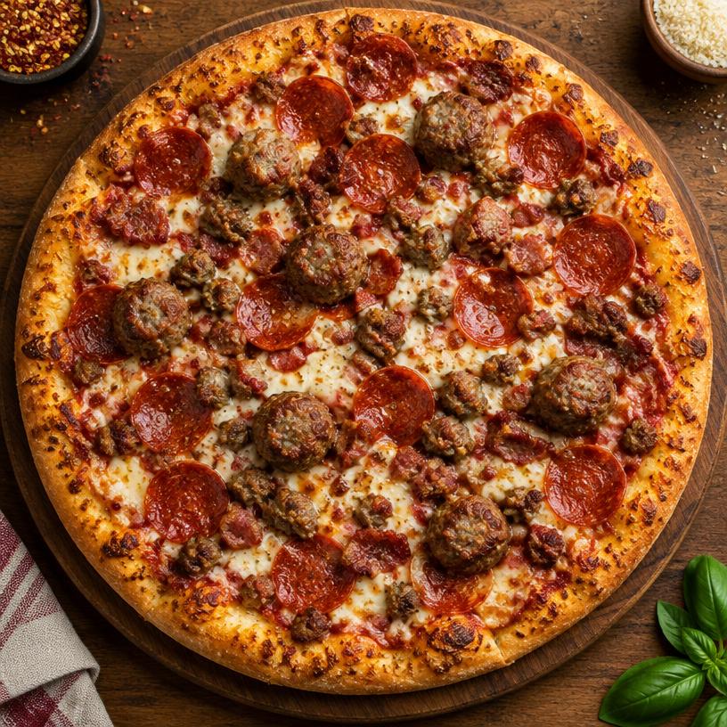 Cheese Pizza with Three Toppings